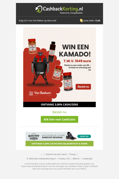 Maak kans op een Kamado BBQ bij Van Beekum Specerijen