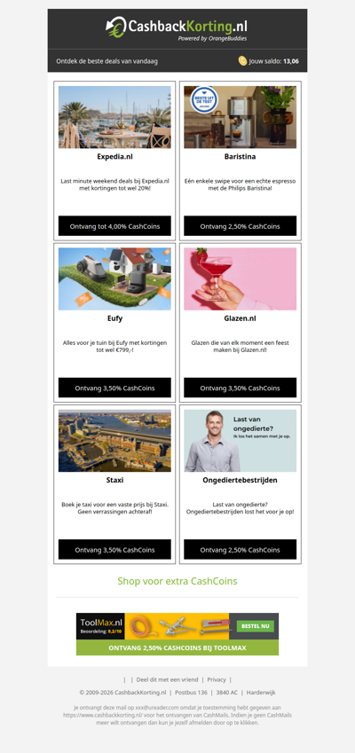 De beste deals voor jou, wad!