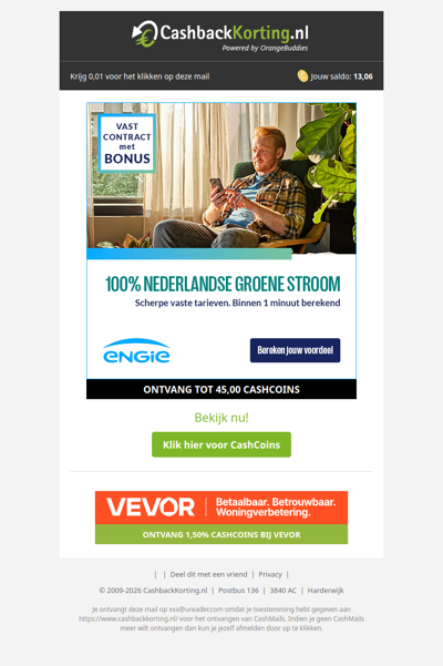 Vast contract met bonus bij ENGIE!