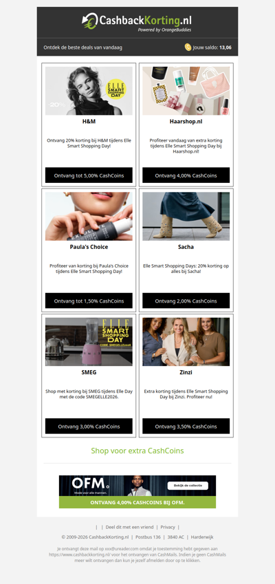 Het is het ELLE Smart Shopping Day! Shop mode met hoge korting!