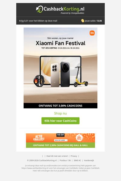 Xiaomi Fan Festival: ontvang tot 45% korting