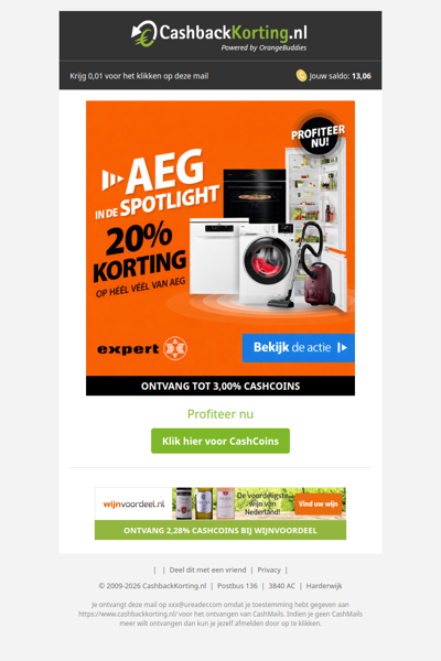 AEG in de spotlight bij Expert: 20% korting