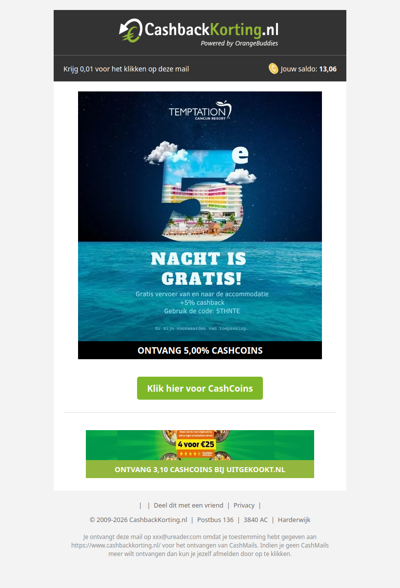 Cancun Resorts nu met 5% Cashback!