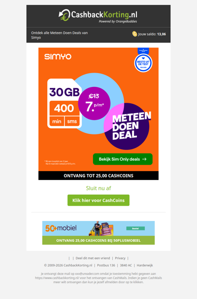 Meteen Doen Deals bij Simyo: heel veel voordeel