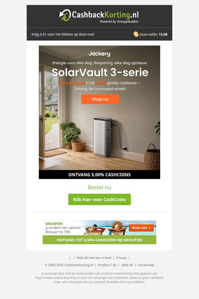 Ontvang tot 326 EUR gratis cadeaus bij Jackery