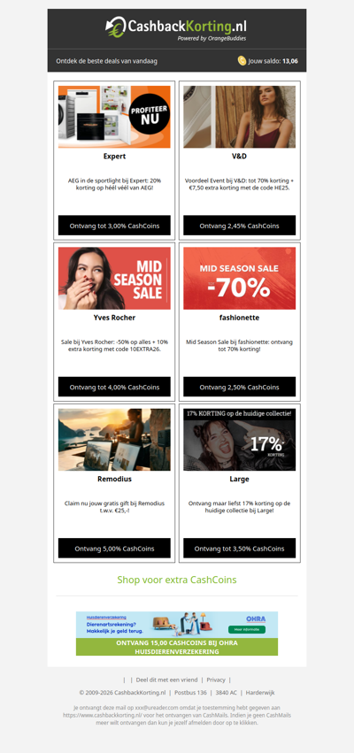 6 nieuwe deals om de week goed te beginnen!