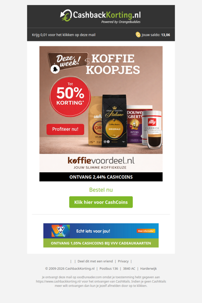 Koffiekoopjes bij Koffievoordeel met kortingen tot 50%