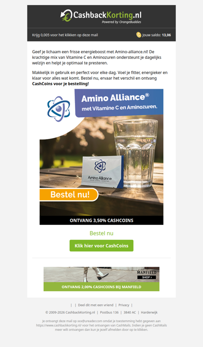Boost je dag met de producten van Amino-alliance.nl