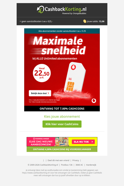 Maximale snelheid bij alle Unlimited abonnementen