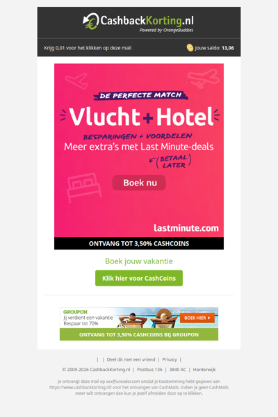 Besparingen + voordelen met Last Minute Vakantiedeals!