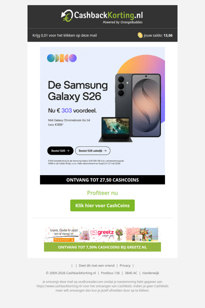 303 EUR voordeel + Galaxy Chromebook Go 14 gratis