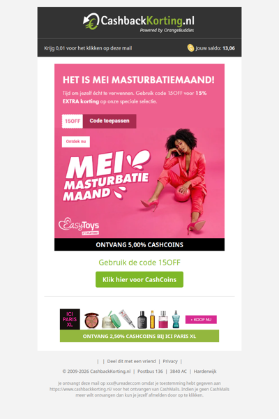 In mei krijg je 15% extra korting bij EasyToys!