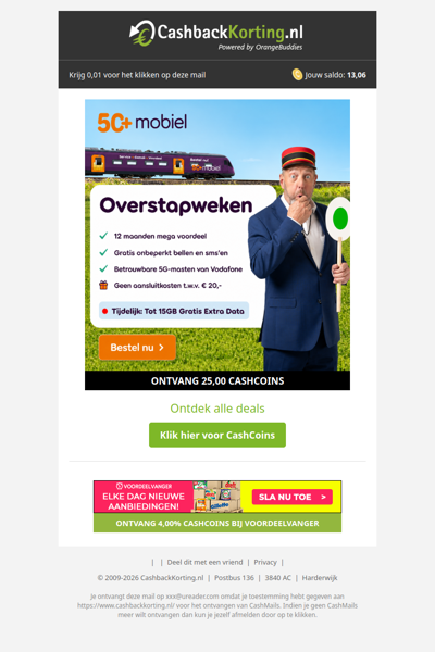 Overstapweken bij 50plusmobiel: 12 maanden mega voordeel