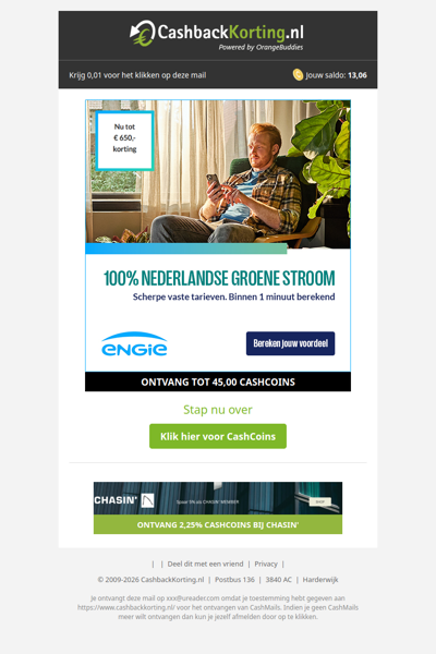 100% groene stroom + tot 650 EUR korting!