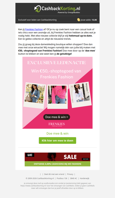Win 50 EUR shoptegoed van Frenkies Fashion