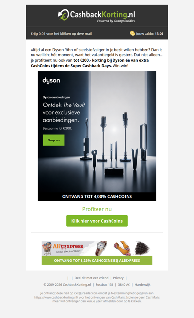 Bespaar tot 200 EUR met exclusieve aanbiedingen bij Dyson