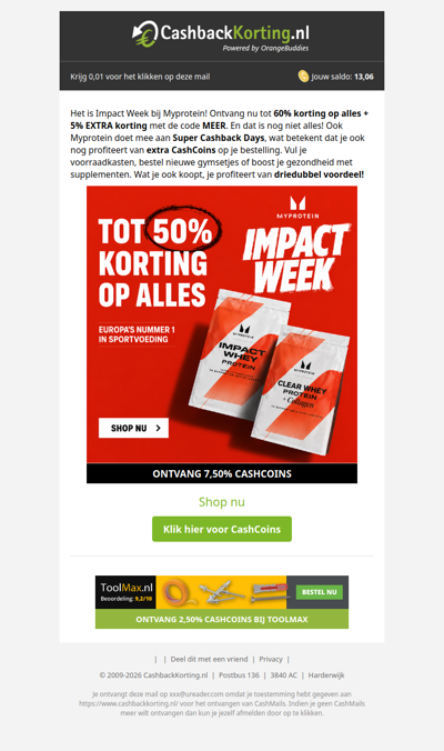 IMPACT WEEK is begonnen: profiteer nu van tot 50% korting