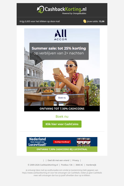 Summer Sale: tot 25% korting bij ALL - Accor!