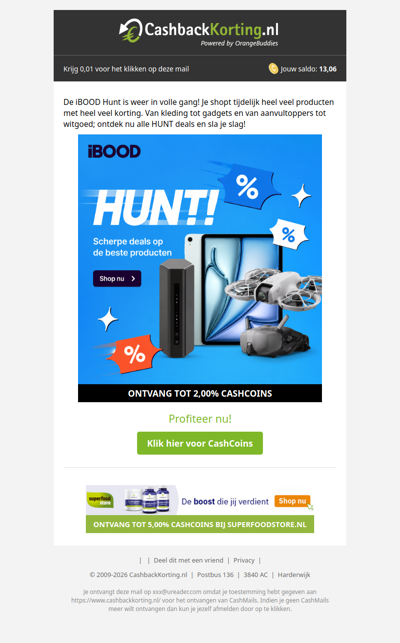 De iBOOD hunt is begonnen!