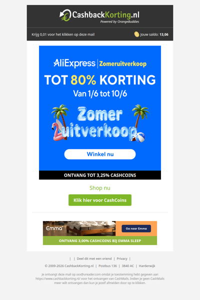 Zomer uitverkoop: tot 80% korting bij AliExpress!
