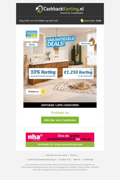 Profiteer van vakantiegeld deals bij Tegeldepot!