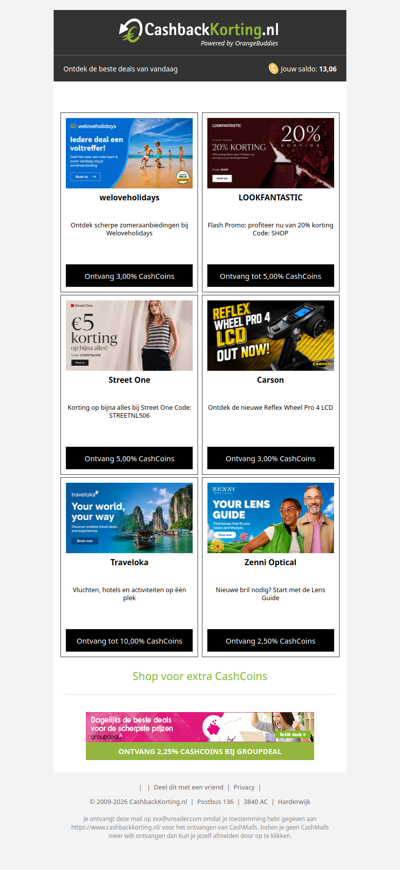 6 nieuwe deals voor jou!
