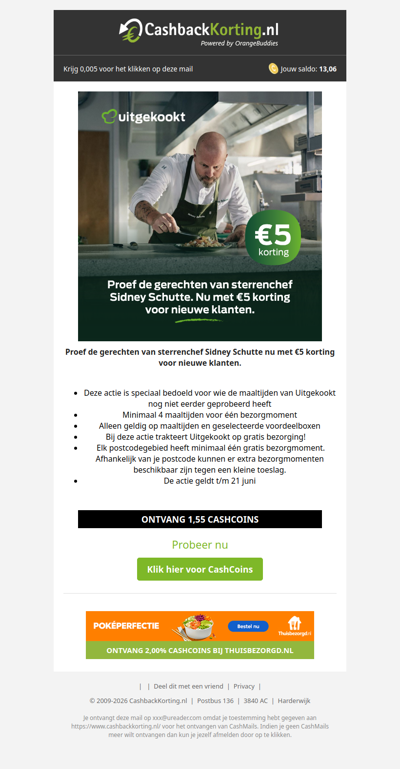 Maatijden van een sterrenchef met 5 EUR korting