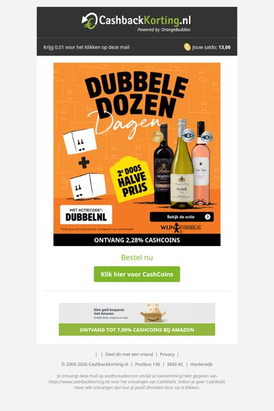 Dubbele Dozen Dagen: 2de doos halve prijs!