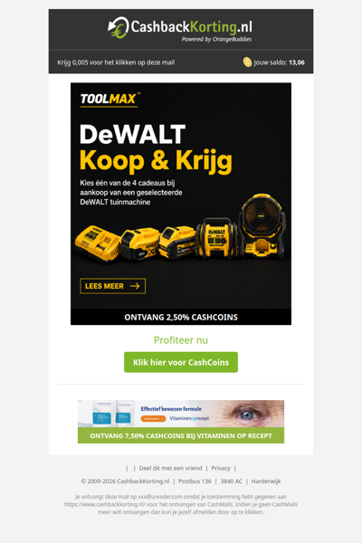 DeWALT Koop & Krijg is terug bij ToolMax