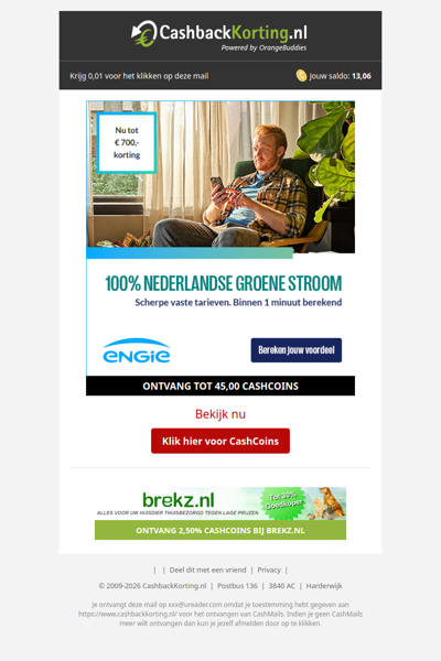 Tot 700 EUR korting op je energieverbruik