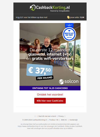 Supersnel internet én gratis wifi-versterkers? Ontdek Solcon