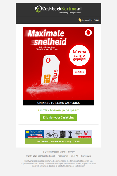 Onbeperkt internet voor een tijdelijke actieprijs