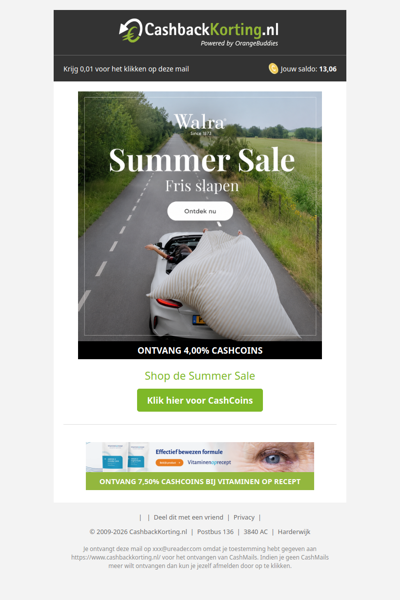 Summer Sale bij Walra: slaap fris deze zomer