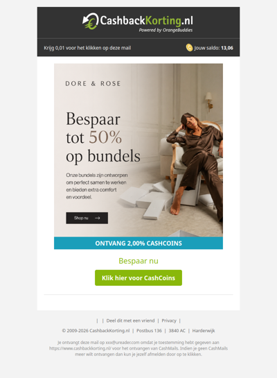 Bespaar tot 50% op luxe Dore & Rose bundels