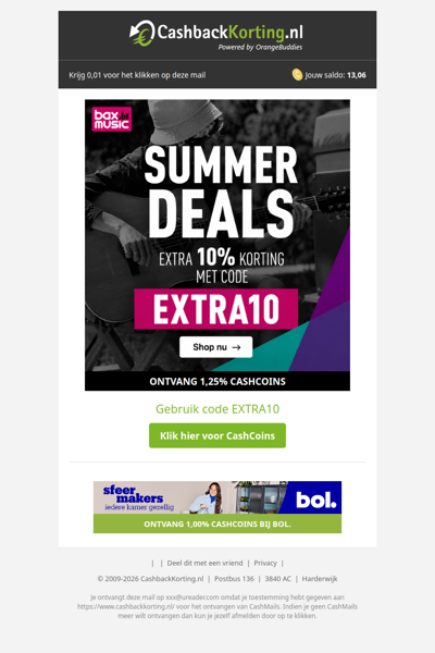 Summer Deals: scoor nu 10% extra korting
