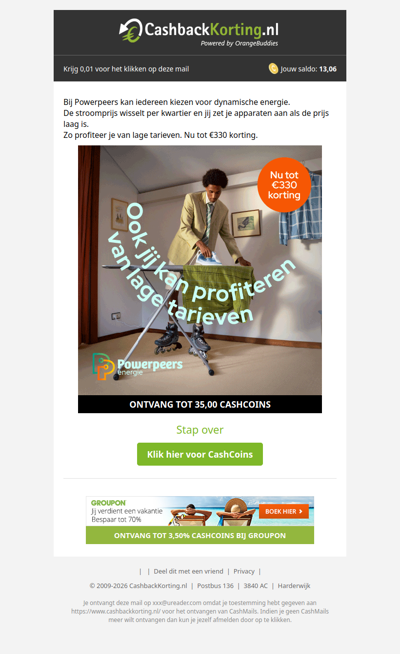 Nu tot 330 EUR korting op je energierekening