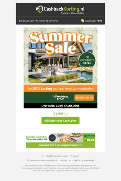 Tot 50% Summer Sale bij Tuinmeubelshop!