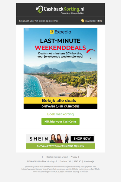 Last Minute Weekenddeals bij Expedia.nl