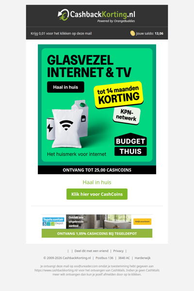 Tot 14 maanden korting op Glasvezel Internet & TV