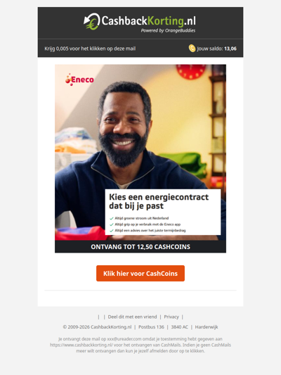 ⚡ Bespaar slim met Eneco + Cashback