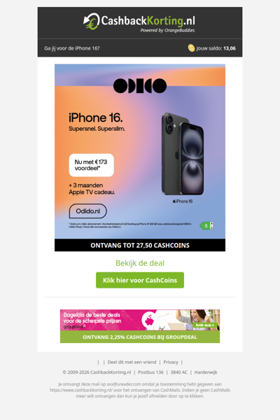 3 maanden Apple TV cadeau bij iPhone 16