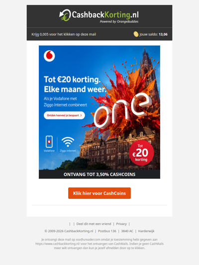 Bespaar elke maand met Vodafone