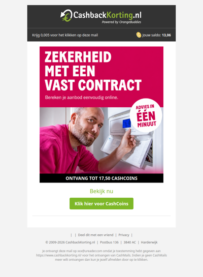 Bekijk onze Stroom & Gass contracten met tot wel 350 EUR korting!