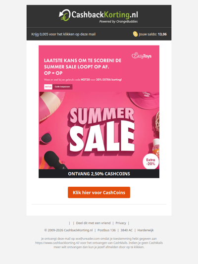 Summer Sale + HOT20 = nóg meer voordeel!