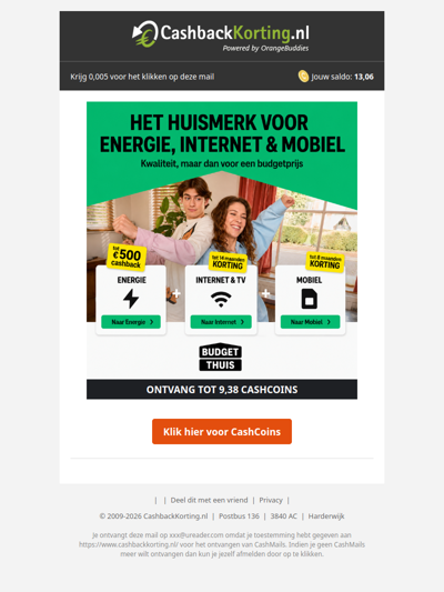 Slim besparen begint bij Budget Thuis.