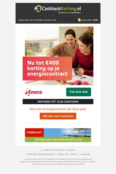 ⚡ Bespaar slim met Eneco + Cashback