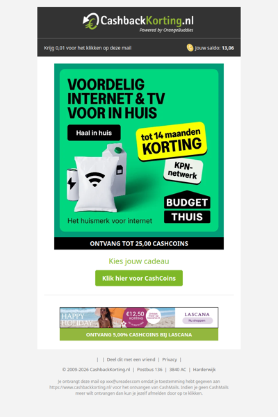 Tot 12 maanden korting of kies cadeau tot 349 EUR