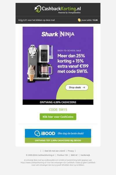 Back-to-School voordeel bij SharkNinja: meer dan 25% korting