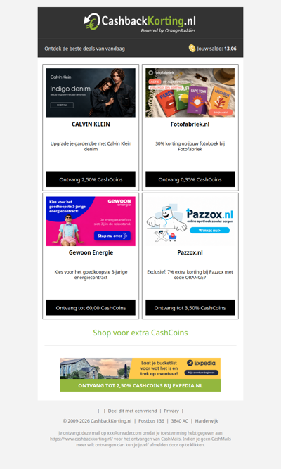 De beste deals voor jou, wad!