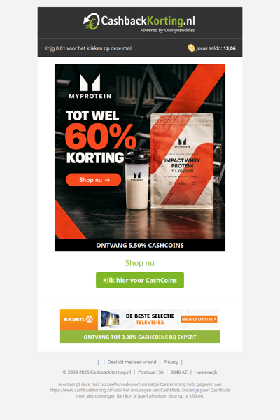 Myprotein Sale: bespaar tot wel 60%